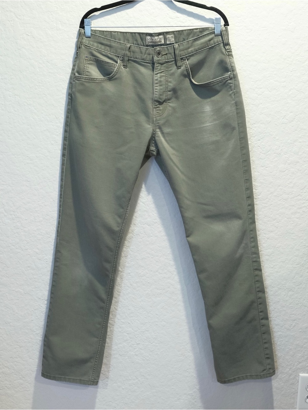 Patagonia Performance Twill Jeans Men Size 34x30 Green Gray Straight Leg Classic